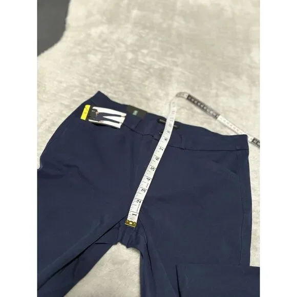 New Banana Republic Slim Straight Womens Blue Cropped Pants Size 6 - Picture 5 of 10